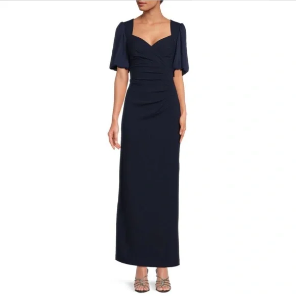 knee length dresses for ladies Donna Karan Ruched Side Midi Dress - Black